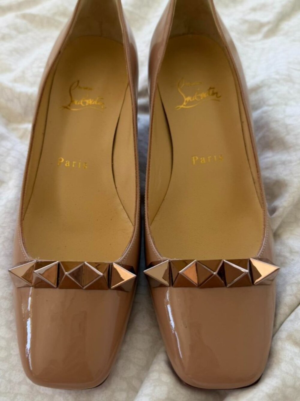 Christian Louboutin Patent Leather Pumps 🤍 | Nude Blush | Size 37.5 | New